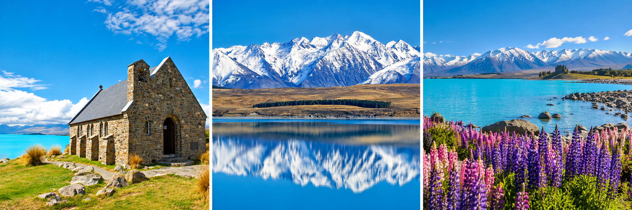 Lake Tekapo_ Church, Peaks, and Lupines.png